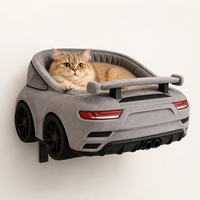 Lit pour chat mural en forme de voiture, respirant et confortable, structure stable, cadre en fer, emballé en carton, sur mesure