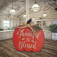 Décorations de Noël en bois de haute qualité pour la fête de Thanksgiving, panneaux muraux suspendus pour la porte d'entrée