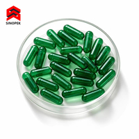 Capsules vides translucides vert menthe en pullulan, fabriquées à partir de fermentation végétale, avec coque anti-humidité pour vitamines, OEM