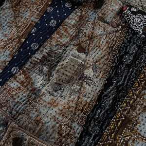 Giacca di <span class=keywords><strong>Jeans</strong></span> da <span class=keywords><strong>Uomo</strong></span> Personalizzata di Alta Qualità con Ricamo Sashiko, Taglie Forti, Fatta a Mano, Effetto Usurato, Pelle di Serpente, MOQ Basso - Product Image 4