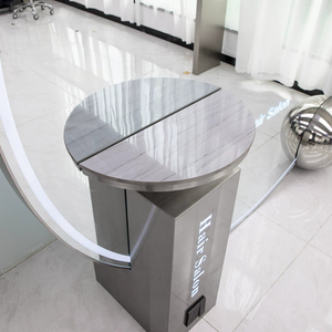 Miroir de Salon LED Complet en Verre pour Coiffure, Table d'Outil de Coiffage, Mobilier Commercial de Barbier - Vente en Gros Usine - Product Image 3