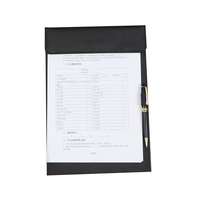 Carpeta profesional de cuero pu para negocios, carpeta de documentos A4 personalizada de alta calidad con almacenamiento de bolígrafo