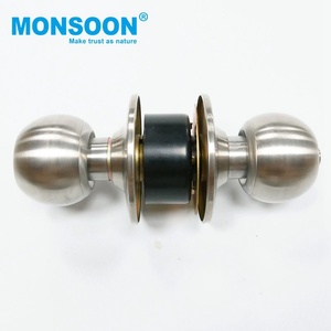 Serrure de porte double ronde sans clé MONSOON, nouvelle génération, haute sécurité, cylindre en alliage de zinc et acier inoxydable, poignée facile à installer - Product Image 6