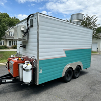 Volledig uitgeruste foodtruck, mobiele trailer met complete keuken voor pizza, ijs, koffie, taco's, hotdogs, DOT CE gecertificeerd