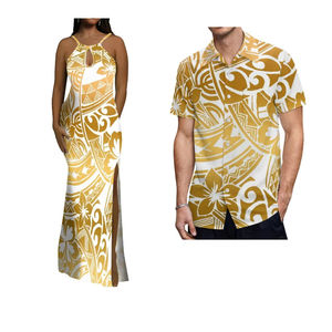 Ingrosso nuovo Design polinesiano coppia Set abiti da festa donna eleganti da sera - Product Image 3