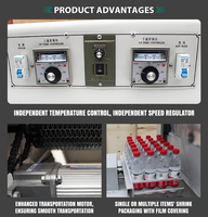 Envolvedora Semiautomática con Detección de Altura, Equipo de Empaquetado por Inducción Inteligente, Adecuado para Botellas de Agua y Latas