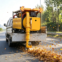 Machine de nettoyage de voirie montée sur camion, moteur haute puissance, souffleur d'air, balayeuse de rue, télécommande sans fil pour la poussière