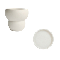 Vente directe d'usine, vase de table en céramique de forme de gourde, finition mate, fait à la main, de qualité lourde, design moderne, pour succulentes, bonsaïs, cactus
