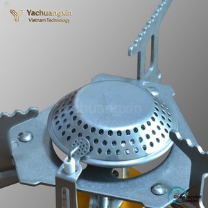 Réchaud de camping portable en acier inoxydable antiadhésif pour extérieur, résistant au vent, finition brossée, design minimaliste YCX YCX-7 - Product Image 2