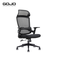 Silla de Oficina Ejecutiva Moderna con Respaldo Alto de Malla, Silla Ergonómica Giratoria para Computadora con Reposabrazos Ajustables