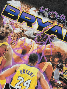 T-shirt vintage imprimé avec l'histoire des <span class=keywords><strong>Lakers</strong></span>, l'équipe de basket-ball américaine, vintage, lavé, ample, lourd, col rond, manches courtes - Product Image 5