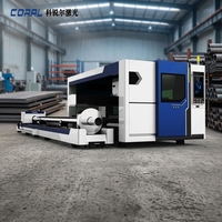 Machine de découpe laser numérique à fibre CNC CORAL CRL-4020C 1500W, directement de l'usine, avec IA pour la découpe de tôles, tubes et tuyaux en acier de haute précision