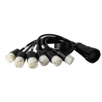 Cables de Conexión FCONNR Pro Stage 12AWG de 19 Pines Socapex a Enchufes Edison