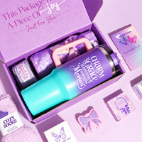 Lot de 40oz de gobelets isothermes en acier inoxydable dégradé avec poignée et paille, coffret cadeau papillon