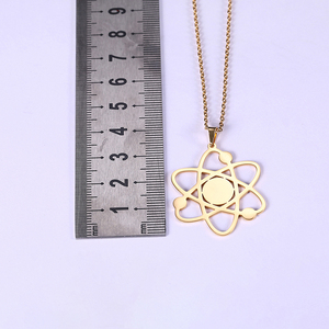 Collana con Ciondolo Teoria del Big Bang, Atomo, Galassia, Pianeta, in Acciaio Inossidabile, Gioielli Scientifici per Donne - Product Image 5