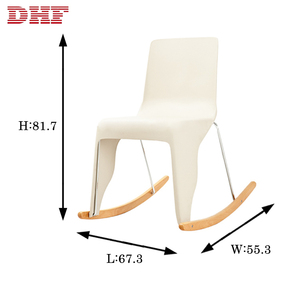 Siège EN PP Enduit Cadre En Bois Base Fantaisie Patio <span class=keywords><strong>Chaise</strong></span> Berçante Relaxante - Product Image 4