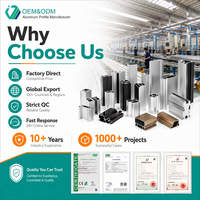 Profilé d'extrusion en aluminium 6063 sur mesure OEM, série 6000, usine du Guangdong, découpe sur mesure longueur/couleur pour portes d'armoires et fenêtres