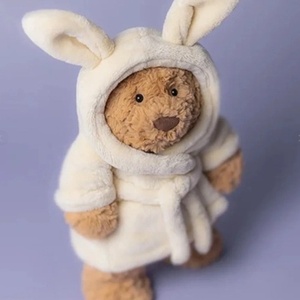 Oso de Peluche Kawaii de <span class=keywords><strong>Barcelona</strong></span> con Bata, Muñeco de Peluche Suave para Decoración del Hogar y Regalo para Niños - Product Image 5