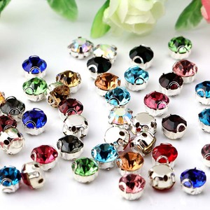 Rhinestone 2D Cosido a Mano con Una Sola Garra 16-50 #   Cristales Redondos de Vidrio para Decoración de Vestidos de Novia, Diseño Antienganches - Product Image 3