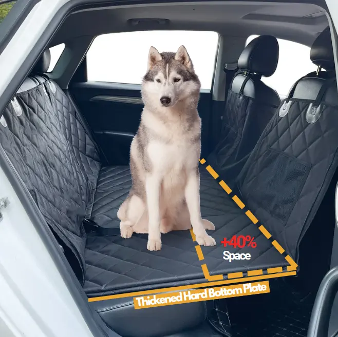 GeerDuo New Extra Large Waterproof Pet Car Back Seat Extender Bed Covers For Dogs With Hard Bottom