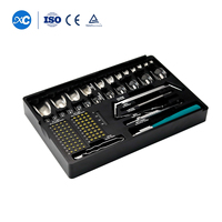 Kit médical de remplacement de prothèse de genou orthopédique vétérinaire Ensemble d'instruments de remplacement de rainure rotulienne (PGR) pour la chirurgie animalière