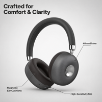 Nouveaux écouteurs de jeu supra-auriculaires ANC Bluetooth 5.4 2026, casque à faible latence avec micro, haut-parleur 40 mm Type-C, oreillettes magnétiques
