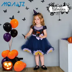 Mqatz giáng sinh Halloween trẻ em ăn mặc choàng thiết kế thanh lịch Bow lưới sưng húp Dresses l2161xz