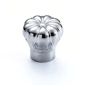 Dubai Round Perfume Bottle With Zinc Alloy Crown Cap Perfume Bottle with Flower Cap