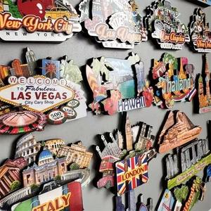 مصنع مخصص مغناطيس الثلاجة دبي روسيا تايلاند النمسا نيويورك الولايات المتحدة الأمريكية مغناطيس الثلاجة السفر الهدايا التذكارية للموزع - Product Image 2