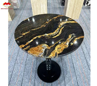 Table basse en granit noir poli motif vigne dorée, design moderne, pour comptoir de cuisine et table à manger