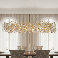 Lustre moderne et luxueux en cristal, éclairage pour salle à manger, restaurant, luminaires de plafond en cristal en forme de branches d'arbre