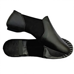 Chaussures de jazz souples unisexes, talon plat, dessus synthétique, semelle extérieure en caoutchouc, doublure en coton, logo et couleur personnalisés - Product Image 2