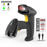 Lecteur de codes-barres GTCODESTAR X-760H, scanner d'images 2D, lecteur de codes-barres QR filaire USB 1D 2D pour les paiements en supermarché