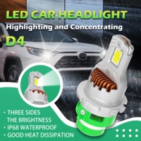 Bombilla LED para Faros Delanteros D4S D4R, 50W 5000LM 9-36V, Luz de Conducción 6000K Blanca, Buena Disipación de Calor, Canbus y Sin Errores para Autos