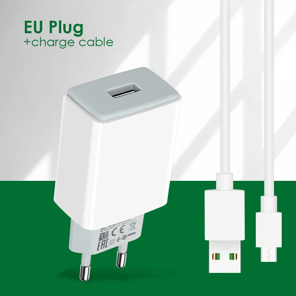 Carregador de parede para celular da ue 10w 2a, usb ue, branco, carregador de parede, portátil, para apple realme