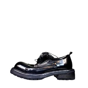 Chaussures en cuir formelles pour hommes de style britannique, chaussures derby à bout rond, chaussures de marié artisanales, chaussures pour hommes à deux attaches - Product Image 5