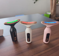 Masseur électrique pour le cou et le visage, appareil anti-rides pour le cou, machine de beauté à vibrations faciales et rajeunissement cutané par photons à domicile