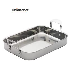 <span class=keywords><strong>Plat</strong></span> <span class=keywords><strong>à</strong></span> <span class=keywords><strong>gratin</strong></span> carré en acier inoxydable triple épaisseur, sans PFOA, écologique, compatible lave-vaisselle, pour une cuisson plus saine - Product Image 2