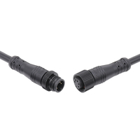 LED Wall Washer Lighting LED Wire Harness 5pin Power Signal Electric Plug M12 Metal Connector Male Female LED Lighting Wiring