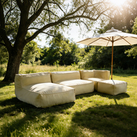 Sofá Lazy Bean Bag comprimido sin estructura en caja, conjunto de sofá seccional impermeable sin estructura, fabricante de muebles de Foshan