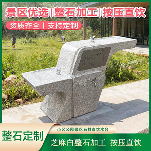Fuente de Agua Potable de Piedra para Exteriores, Montada en el Suelo, Agua Fría, Acero Inoxidable, Uso Público - Product Image 5