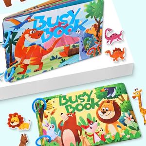 Libro de Actividades Sensoriales Reutilizables con Temática de Animales para Niños con Autismo, Mini Libro de Actividades Montessori para Niños Pequeños de 3+ Años - Product Image 6