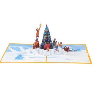 3D ต้นคริสต์มาสชุดกล่องเล็กกระดาษการ์ดอวยพรป๊อปอัพพร้อมซองของขวัญคริสต์มาสสำหรับเพื่อนและครอบครัว - Product Image 1