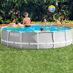 <span class=keywords><strong>Piscina</strong></span> Elevada <span class=keywords><strong>Redonda</strong></span> <span class=keywords><strong>Grande</strong></span> INTEX 26720 para Niños, <span class=keywords><strong>Piscina</strong></span> de Jardín de PVC <span class=keywords><strong>con</strong></span> Fácil Instalación, 4.27m X 1.07m - Product Image 1