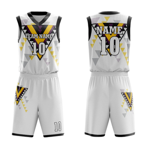 Sıcak Fırsat Yüksek Kalite KABRO SPORTS Erkek Basketbol Forması Seti Kısa Trend Stil Özelleştirilmiş Takım Adı Üniforması %100 Polyester - Product Image 5