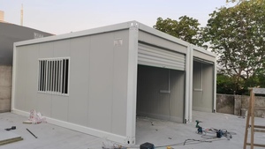 Petite maison préfabriquée modulaire <span class=keywords><strong>de</strong></span> <span class=keywords><strong>stockage</strong></span> extérieur coulissant en acier <span class=keywords><strong>de</strong></span> 20 pieds avec porte roulante Maison <span class=keywords><strong>de</strong></span> garage en conteneur - Product Image 5