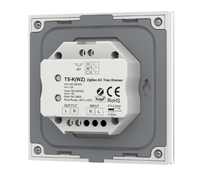 Gradateur rotatif à panneau de verre ZigBee Triac TS-K(WZ) 100-240VAC AC, 1 canal, LED, contrôle par application Tuya, commande vocale - Product Image 3