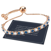 Bracelet en diamant surprise pour anniversaire, bracelet glamour, joyeuse fête, bijoux pour femmes, cadeau merveilleux pour fête d'anniversaire féminine
