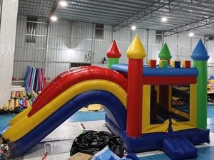 Castillo inflable duradero de alquiler con tobogán acuático combinado de fábrica, gran oferta con precio competitivo, juguete para niños para interiores y exteriores - Product Image 3