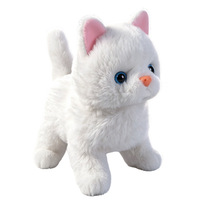 Jouet en peluche électrique pour enfants, lapin et chien, avec fonction de marche, son réaliste et aboiements, en plastique et rembourrage en coton PP